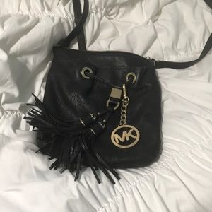 Michael Kors Black and gold cross body